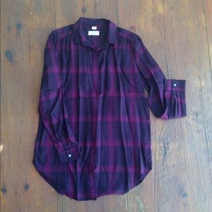 Ann Taylor LOFT plaid button down